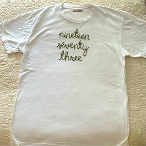 Lingua Franca embroidered t shirt